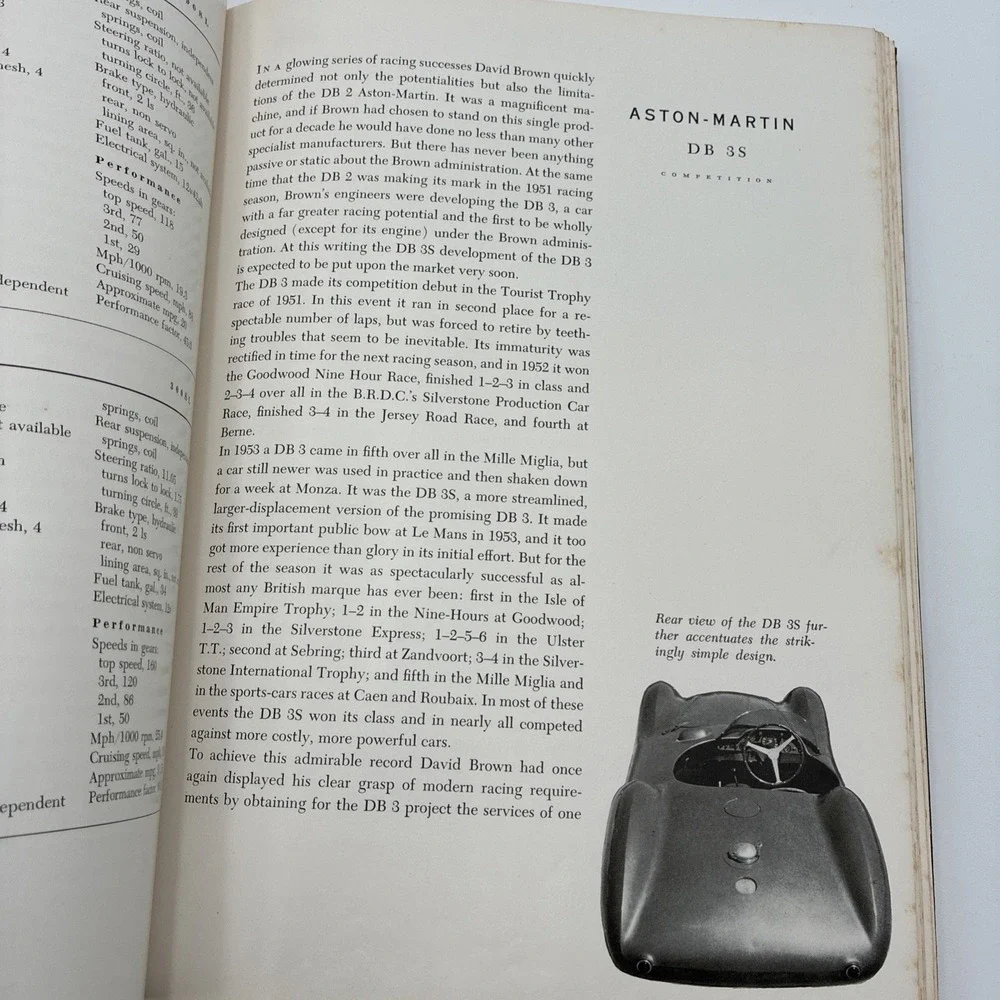 Sports Cars in Action John R Bond 1954 Hardcover 1st Ed Vintage Automotive Book